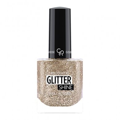 Golden Rose | Extreme Glitter Shine Nail Lacquer | Gelinio efekto nagų lakas 10.2ml Nr. 207