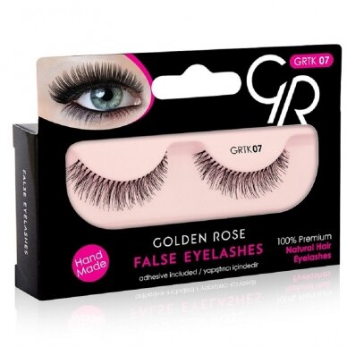 Golden Rose | False Eyelashes| Priklijuojamos blakstienos su klijais Nr. 07