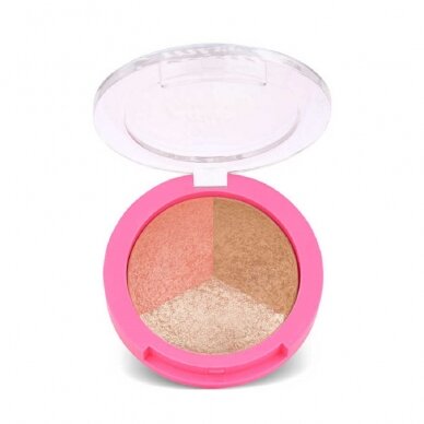 Golden Rose | Miss Beauty Baked Trio Face Powder | "3 in 1" veido pudra 6.5g