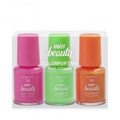 Golden Rose | Miss Beauty Colorpop Trio Nail Color | 3x6ml